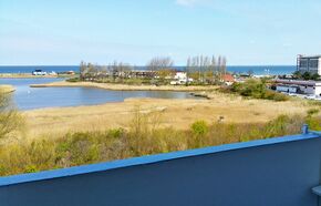 Blick vom Balkon auf die Ostsee