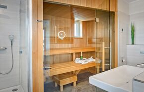 integrierte Sauna mit Ostseeblick